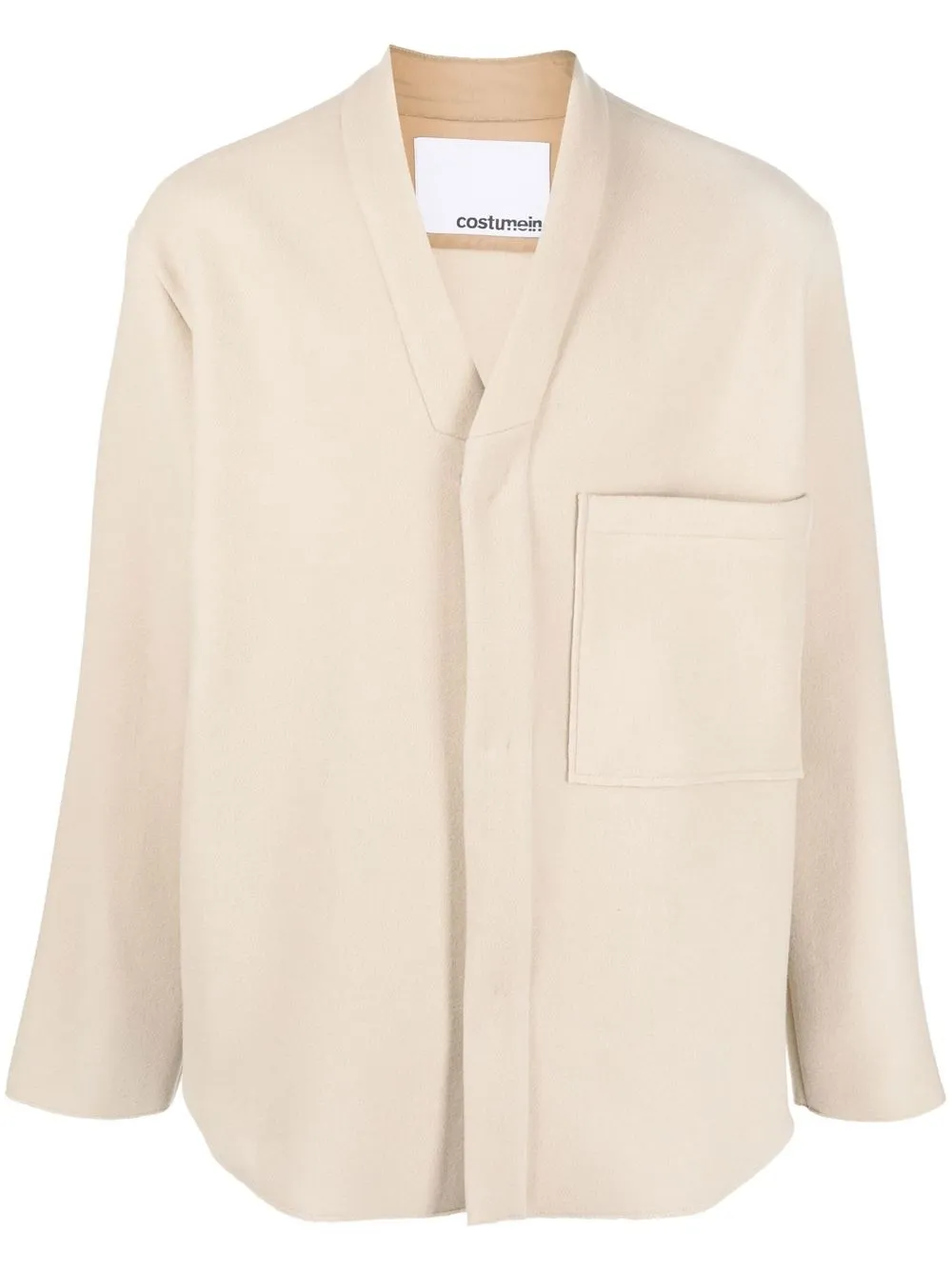 

Costumein V-neck concealed-front jacket - Neutrals