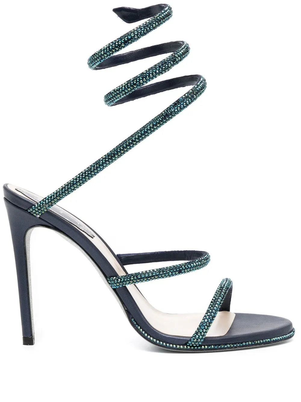 

René Caovilla 90mm crystal-embellished sandals - Blue