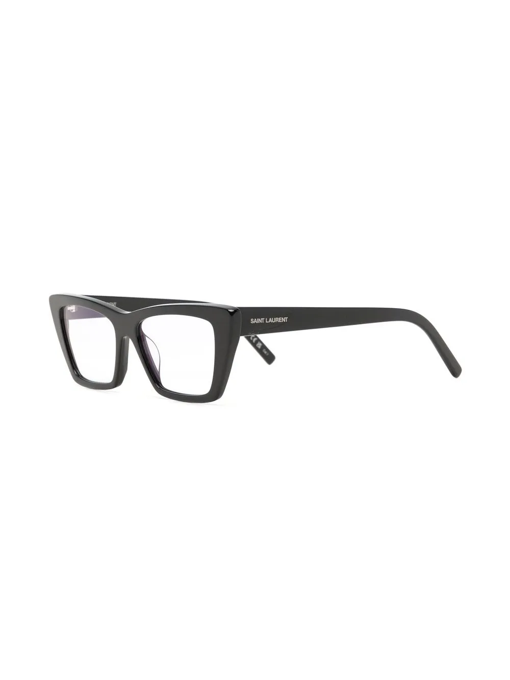 Saint Laurent Eyewear Bril met logoprint - Zwart
