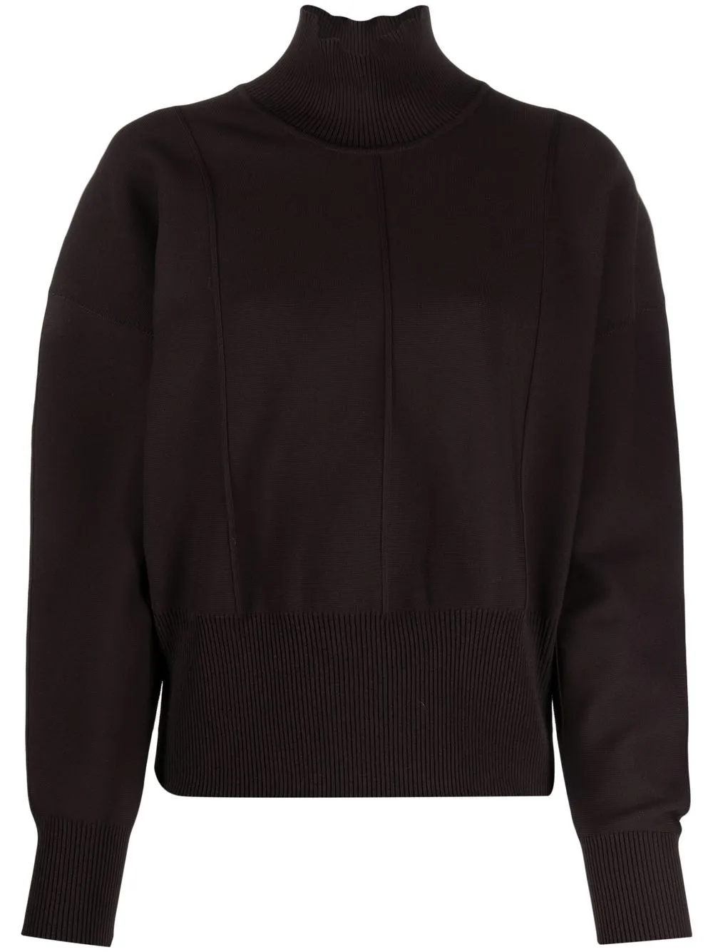 

Pleats Please Issey Miyake fine-knit high-neck jumper - Brown