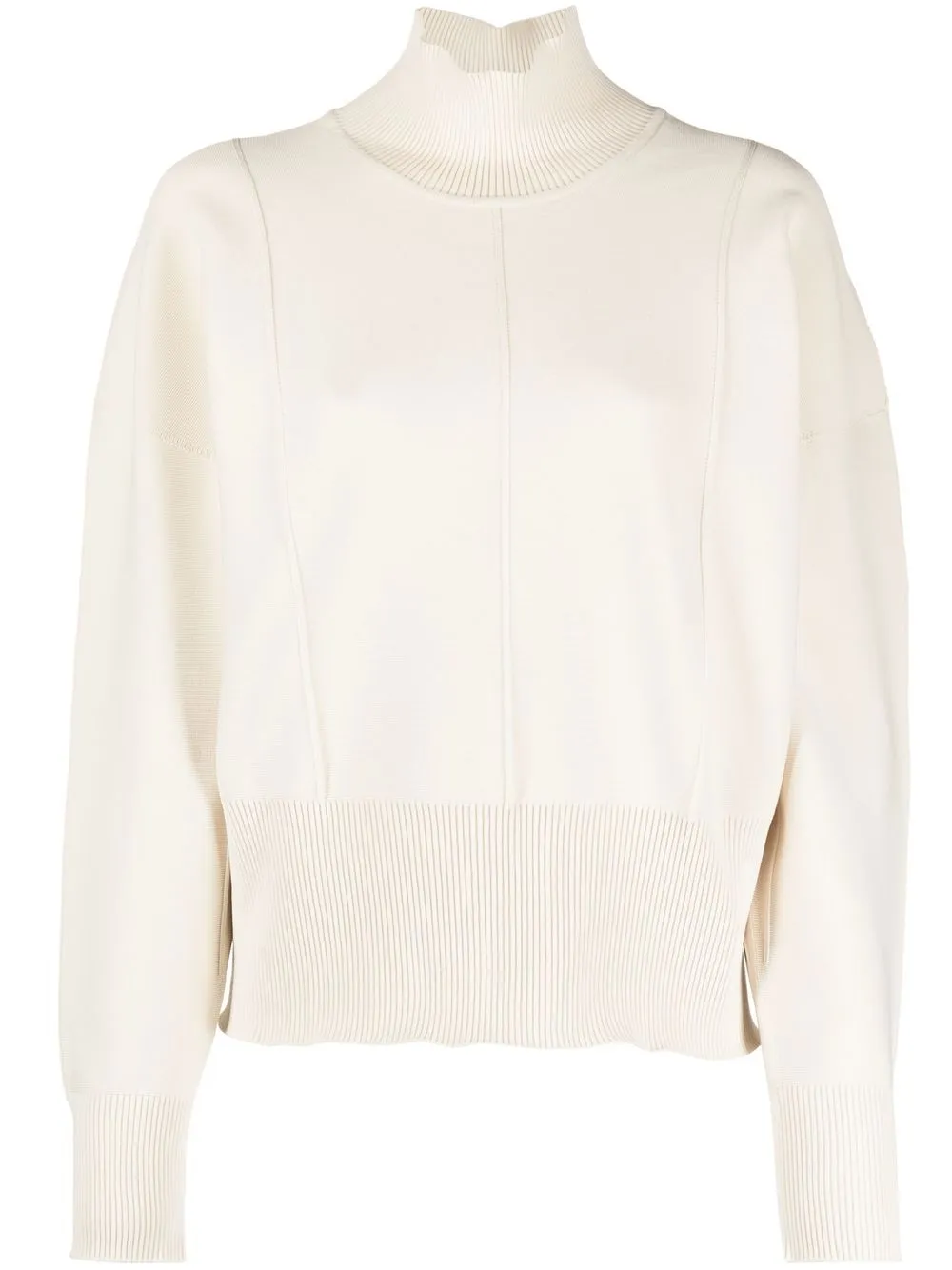 

Pleats Please Issey Miyake fine-knit high-neck jumper - Neutrals