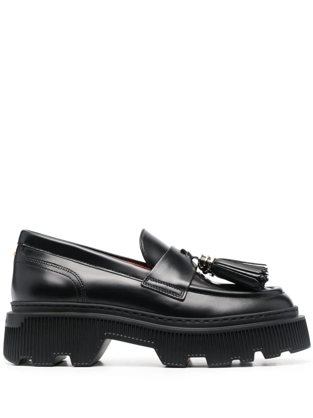 

Santoni tassel-detail leather loafers - Black