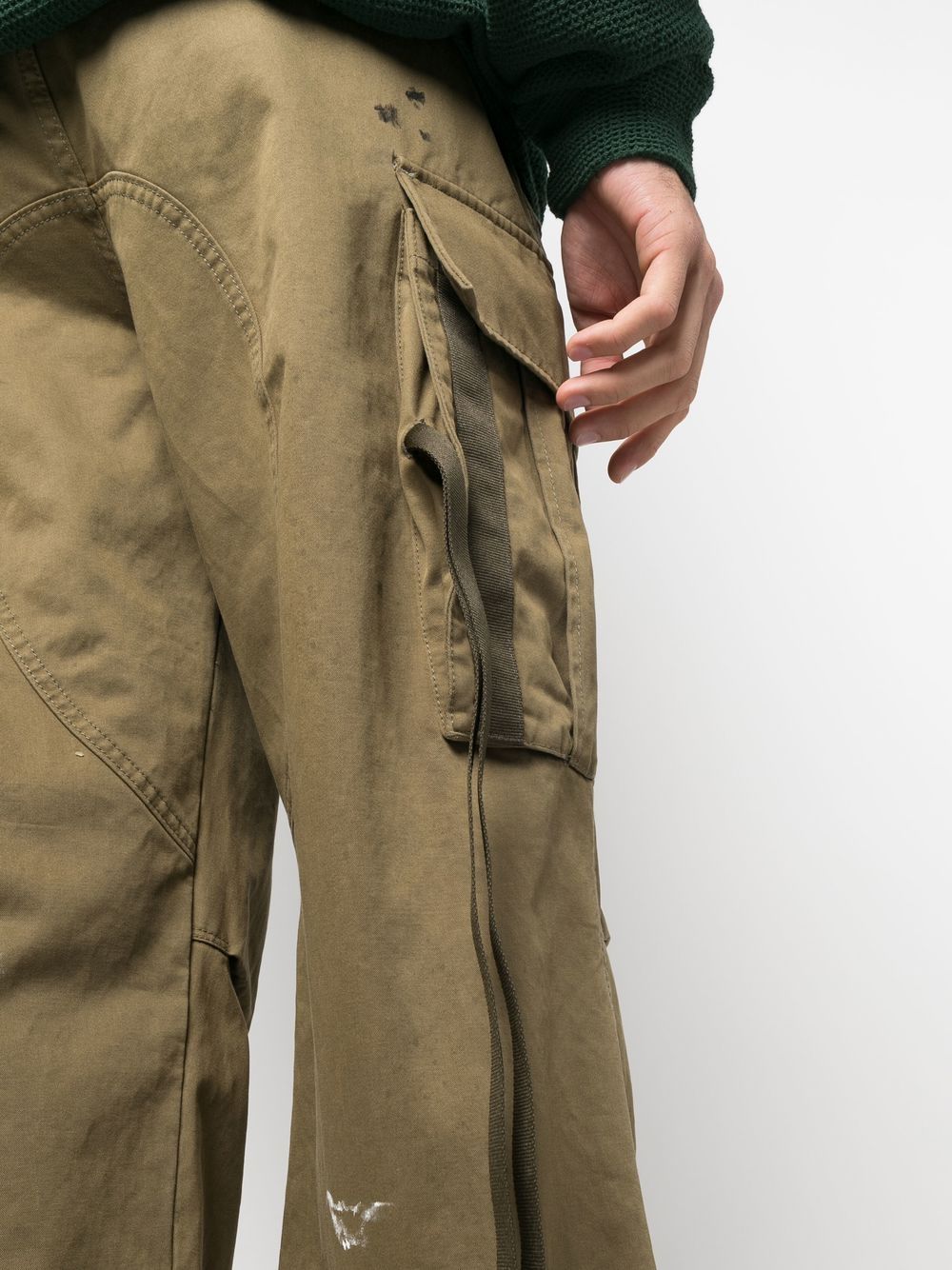 Shop Darkpark Oversize Cargo Trousers In Green