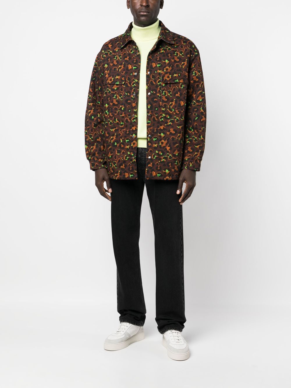 Waxman Brothers leopard-print Denim Jacket - Farfetch