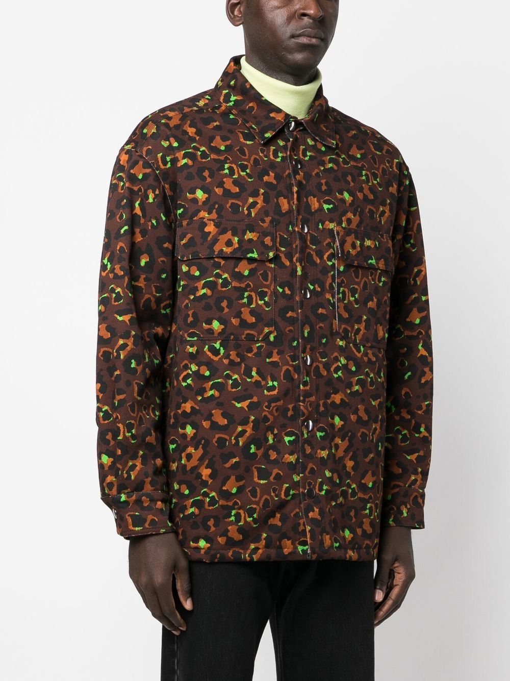 Waxman Brothers leopard-print Denim Jacket - Farfetch