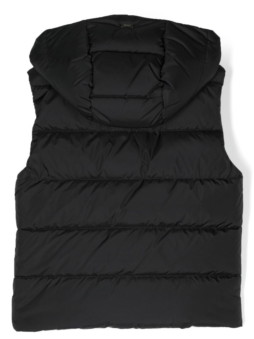 Herno Kids chest logo-plaque padded gilet - Black