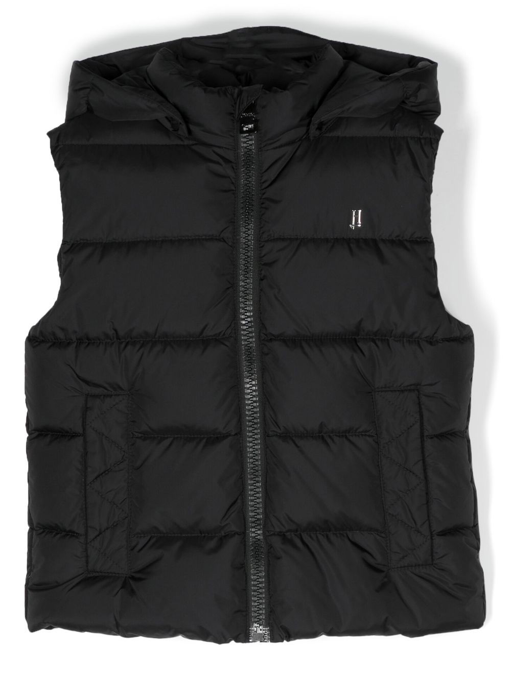 Herno Kids chest logo-plaque padded gilet - Black