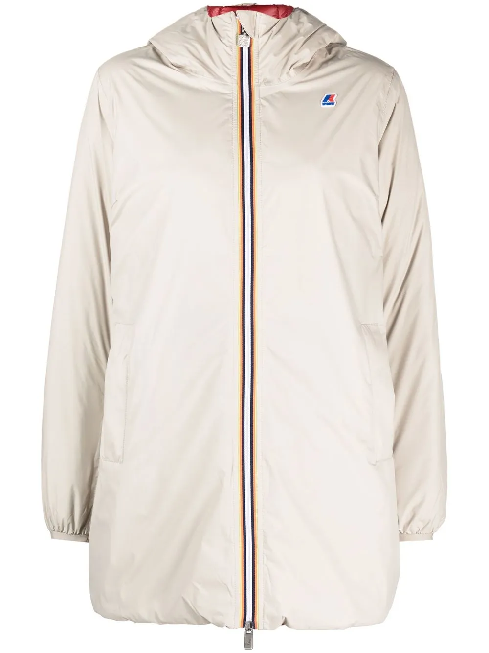 

K-Way logo-patch padded jacket - Neutrals