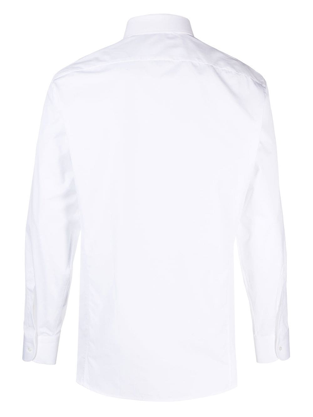 Shop Gucci Long-sleeved Cotton Shirt In White
