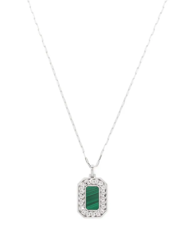 Shay 18K White Gold Diamond Pendant Rolo-chain Necklace in Silver