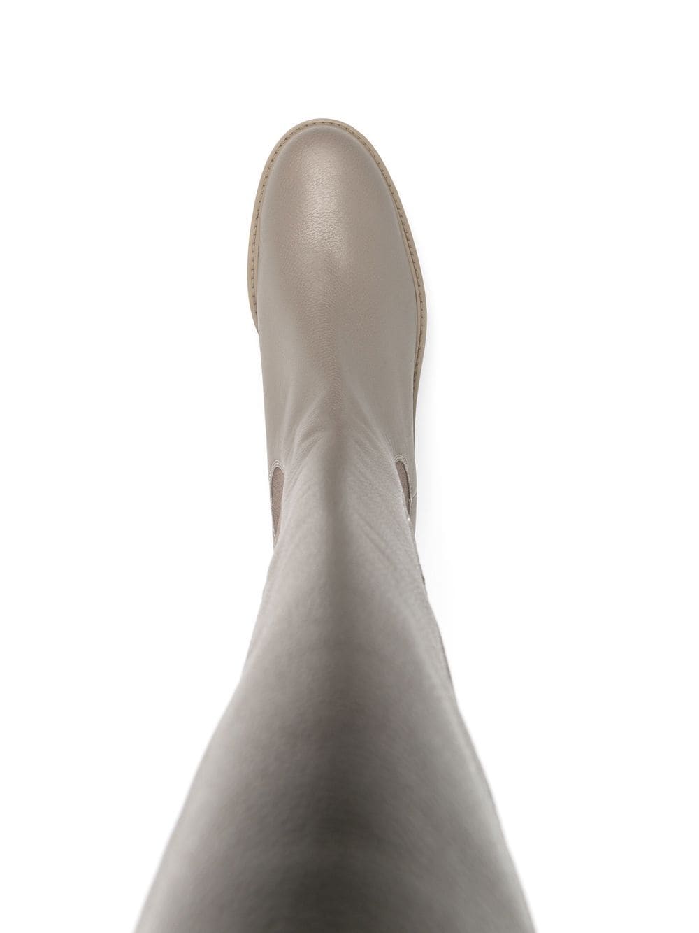 Shop Aquazzura Crosby 50mm Knee-high Chelsea Boots In Grey