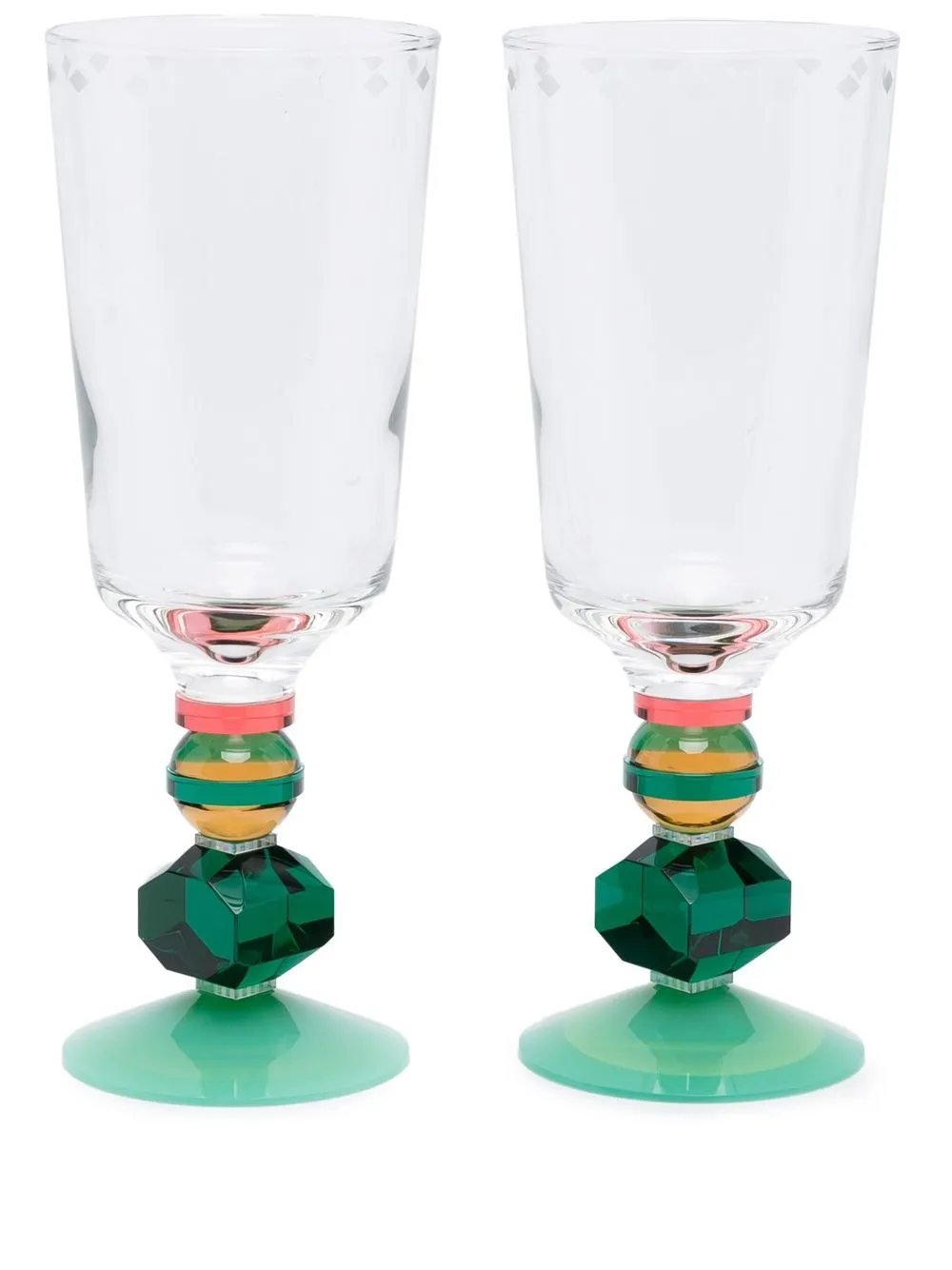 

Reflections Copenhagen Mayfair tall crystal set of two glasses - White