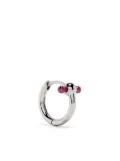 EÉRA 18kt white gold Bar mini hoop earring - Silver