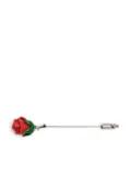 Tateossian rose lapel pin - Red