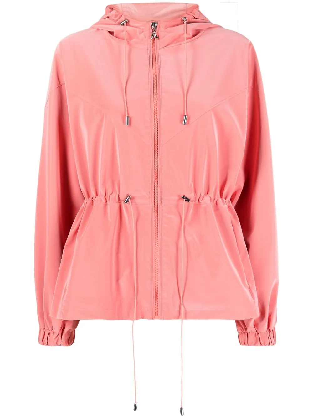 

Patrizia Pepe velvet-effect hooded jacket - Pink