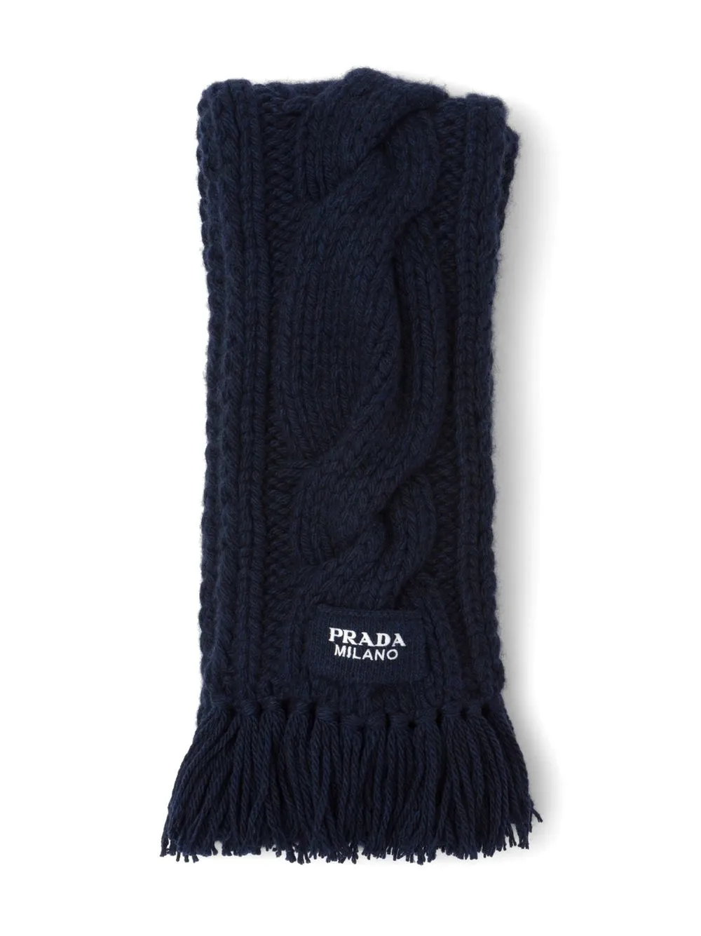 

Prada cable-knit cashmere scarf - Blue