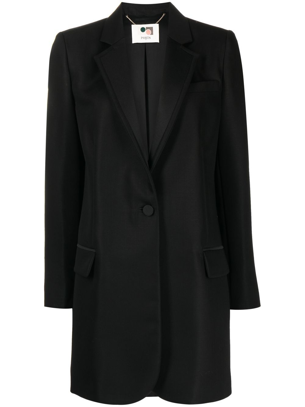 Ports 1961 Single-breasted Blazer Dress In Black