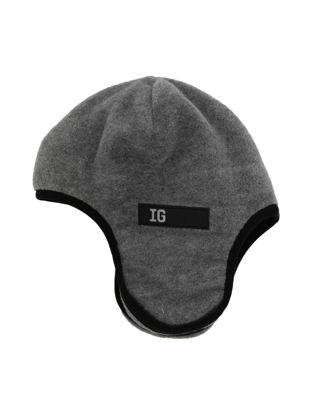 

Il Gufo logo-patch ear-flap hat - Grey