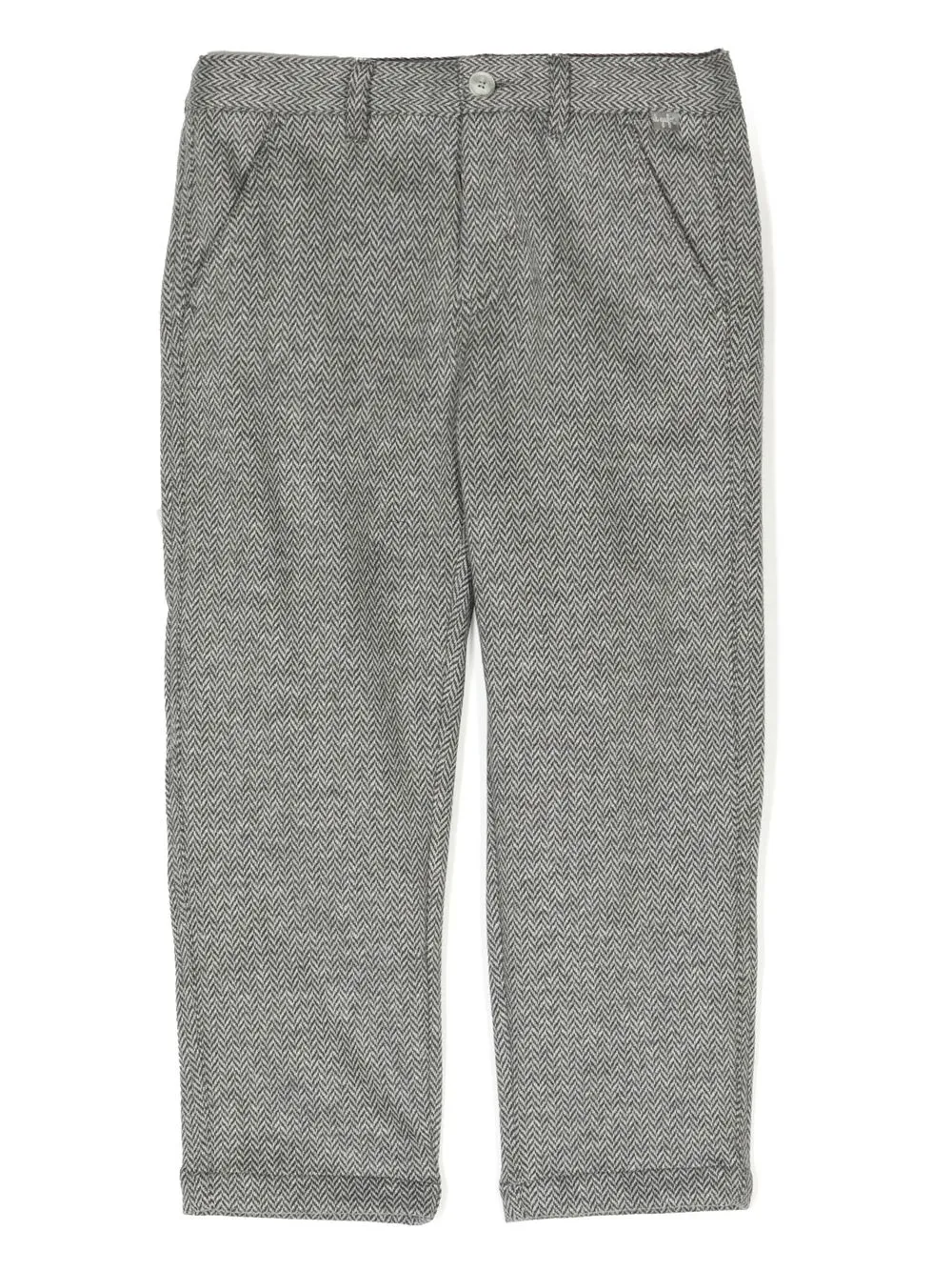 

Il Gufo tailored herringbone trousers - Grey