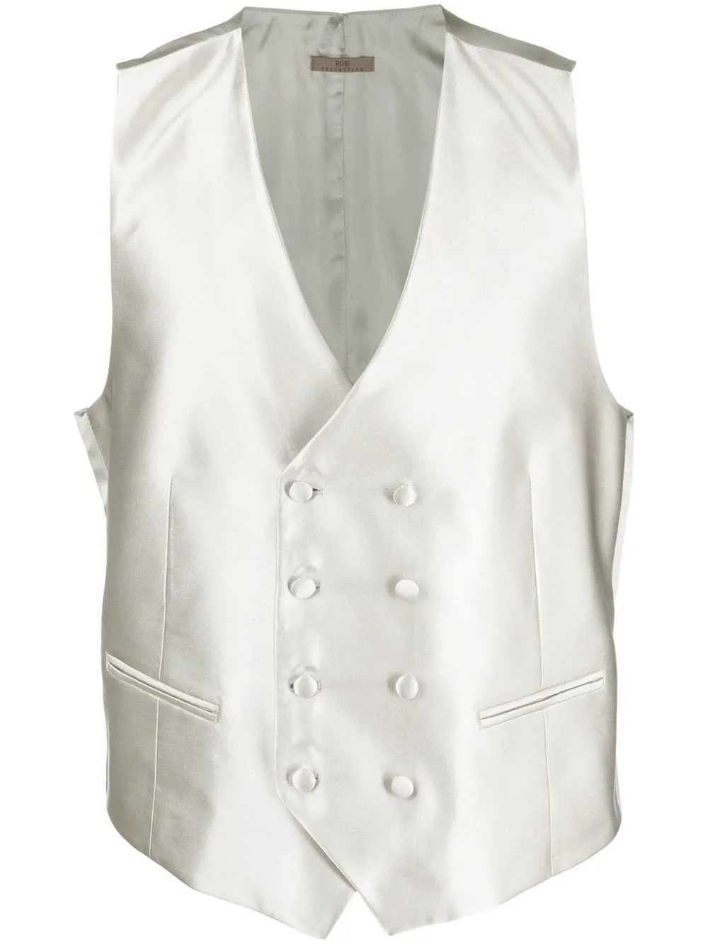 

Lady Anne double-breasted silk waistcoat - Grey