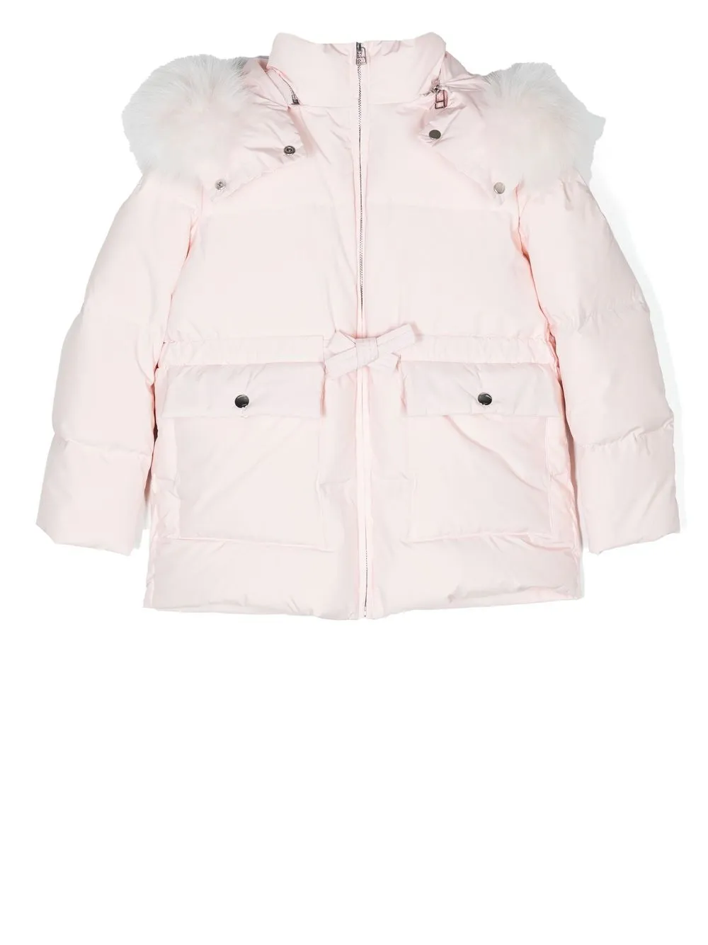 

Yves Salomon Enfant hooded padded jacket - Pink