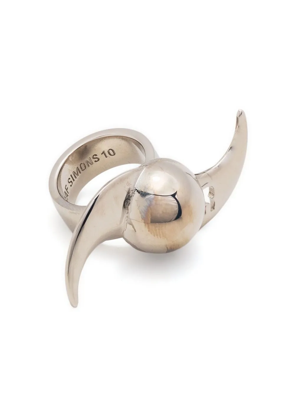 

Raf Simons anillo Space Spinner modelado - Plateado