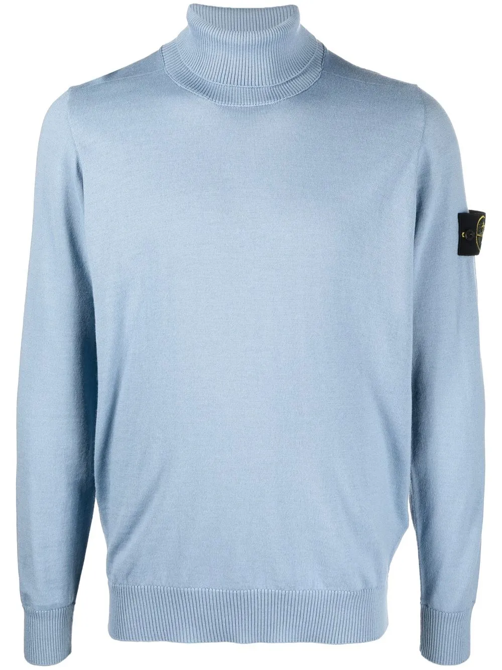 

Stone Island logo-patch roll neck sweater - Blue