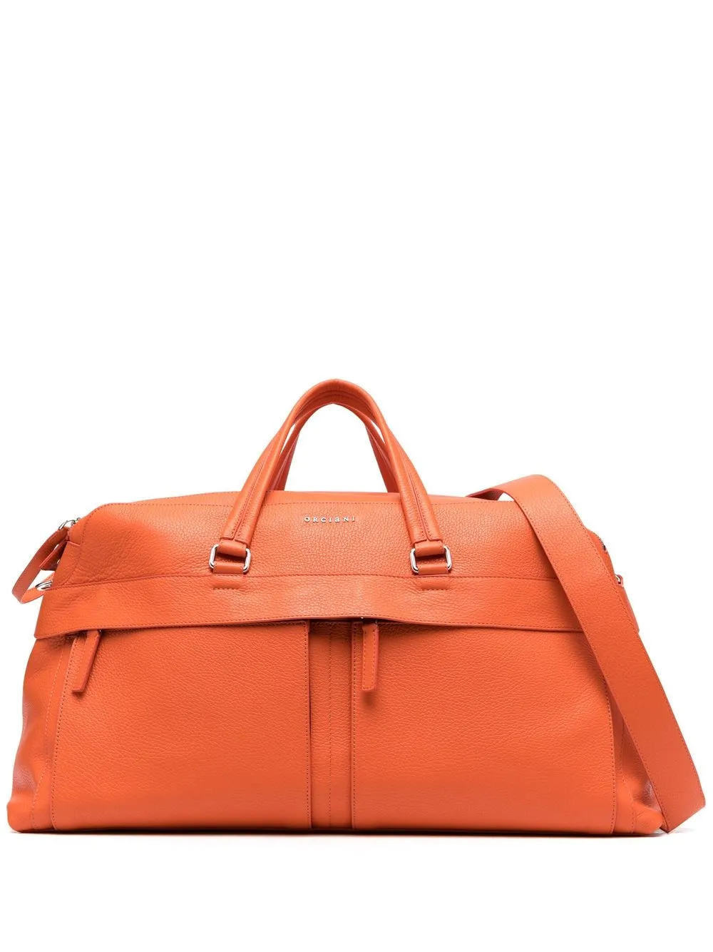 

Orciani faux-leather holdall bag - Orange