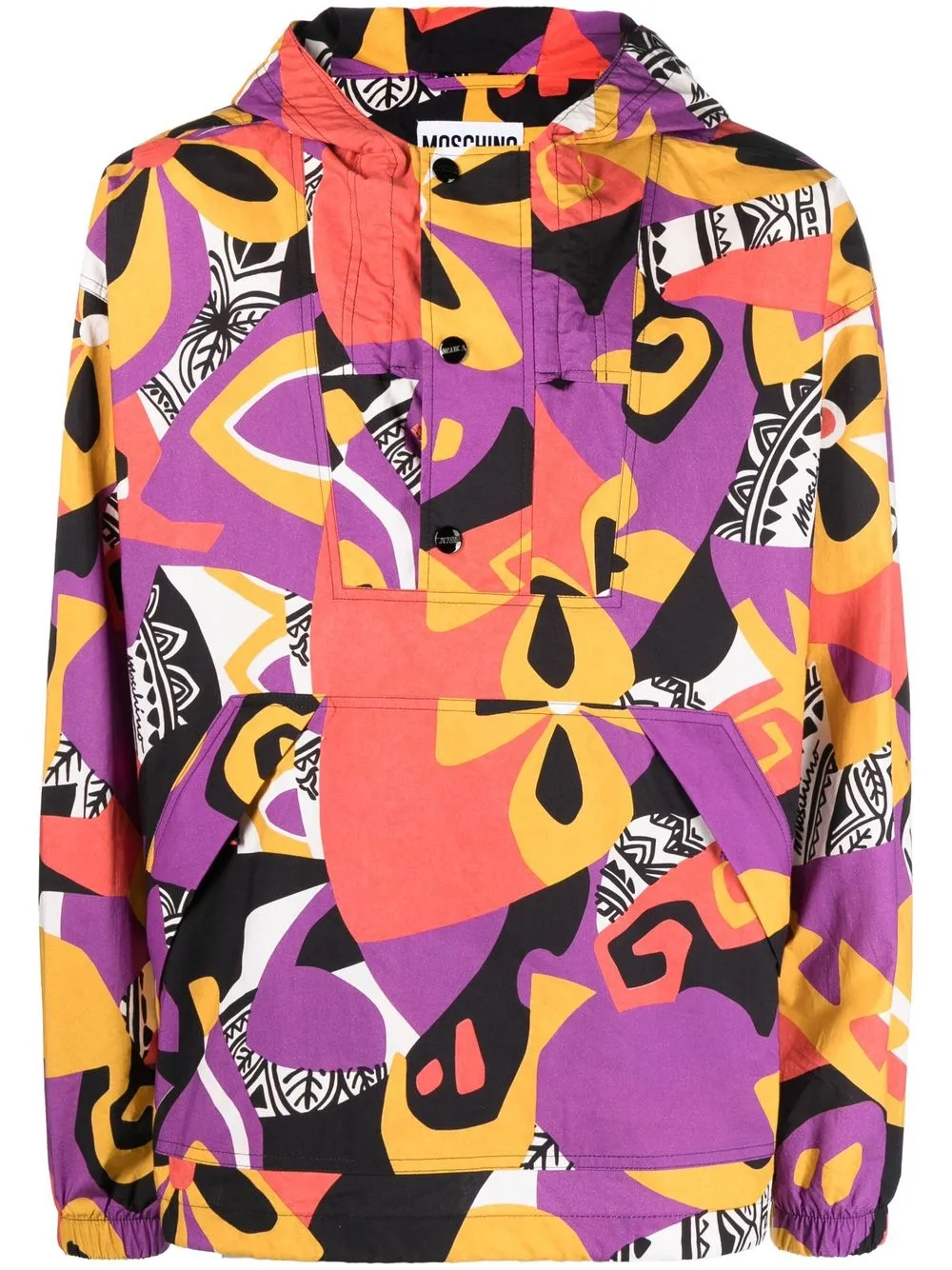 

Moschino chamarra con estampado gráfico - Morado