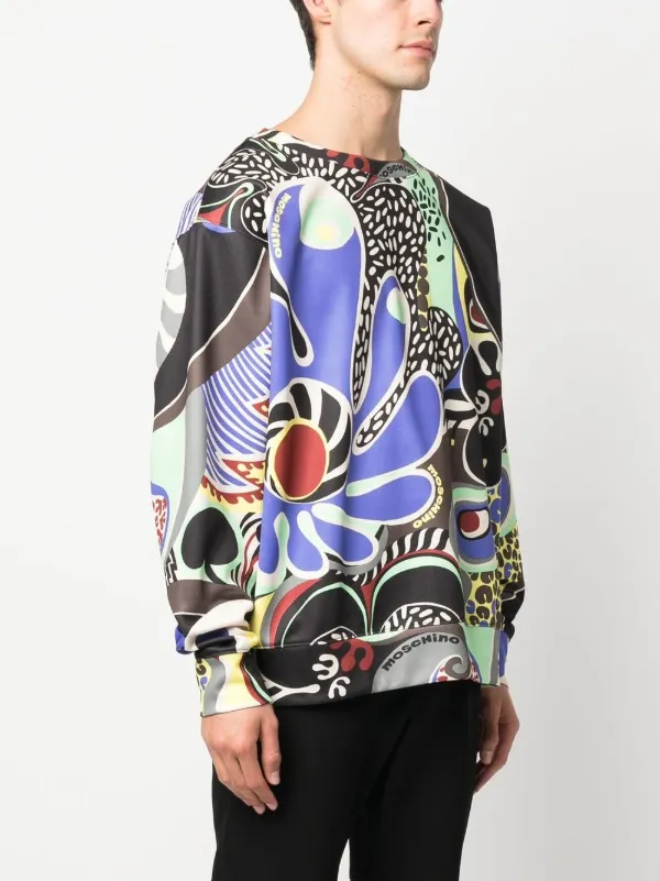 Moschino グラフィック スウェットシャツ | ブラック | FARFETCH JP