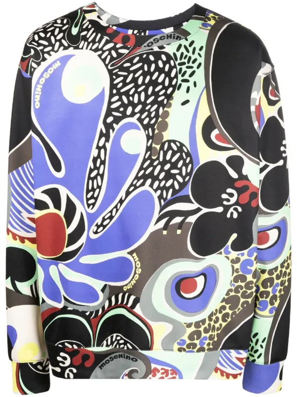 Moschino キャラクターグラフィック スウェット Moschino グラフィック スウェットシャツ | ブラック | FARFETCH JP