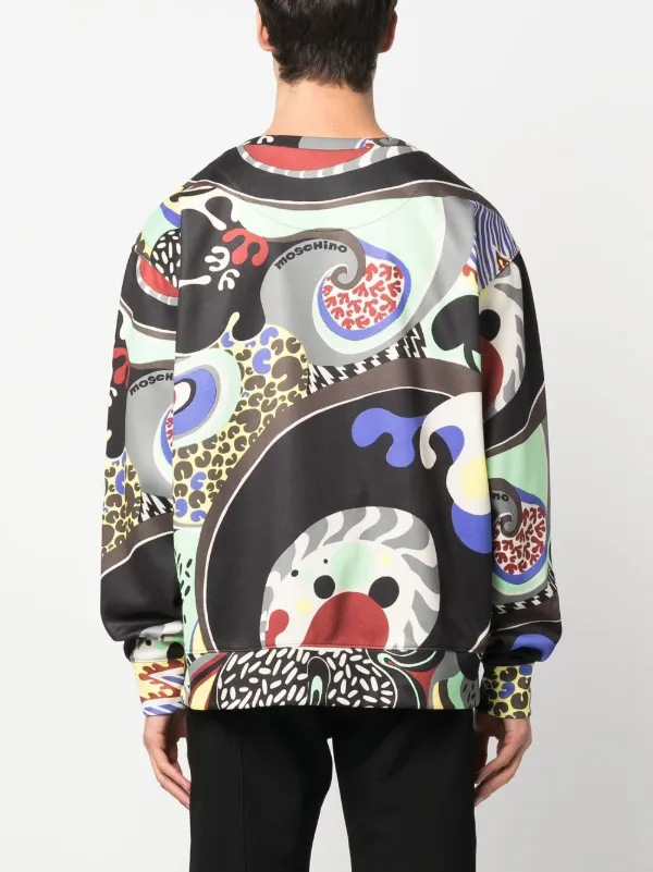 Moschino グラフィック スウェットシャツ | ブラック | FARFETCH JP