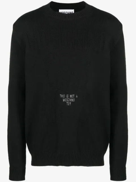 Moschino Pullover mit Slogan-Intarsie