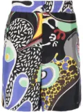 Moschino graphic print shorts - Black