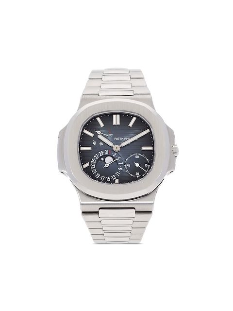 Patek Philippe 2018 pre-owned Nautilus Power Reserve Moon Phases 40mm