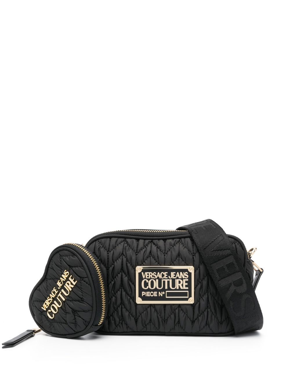 Versace Jeans Couture Logo Plaque Cross Body Bag In Black