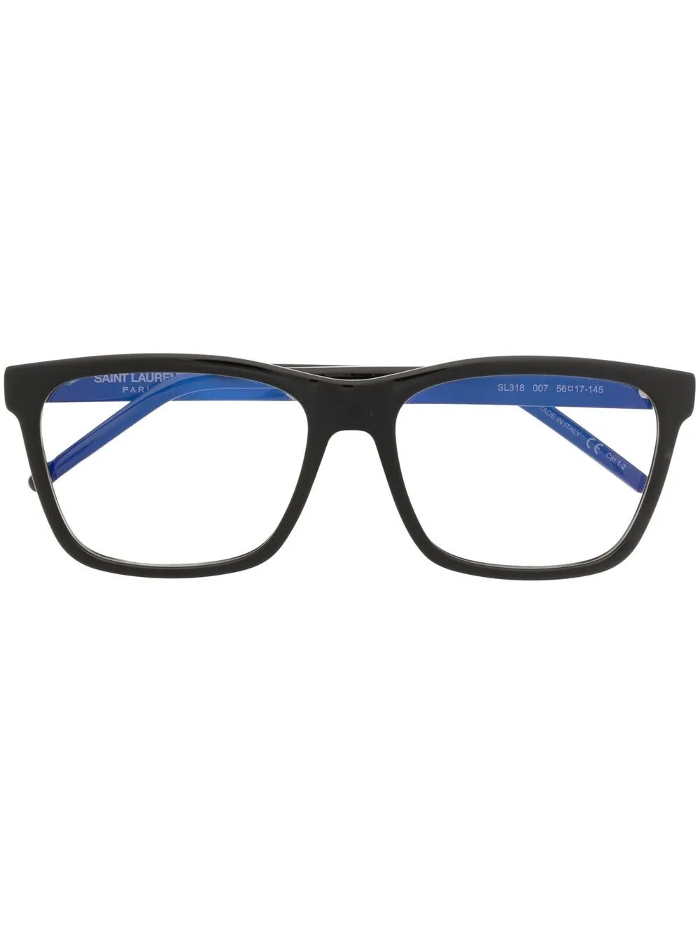 

Saint Laurent Eyewear logo-plaque glasses - Black