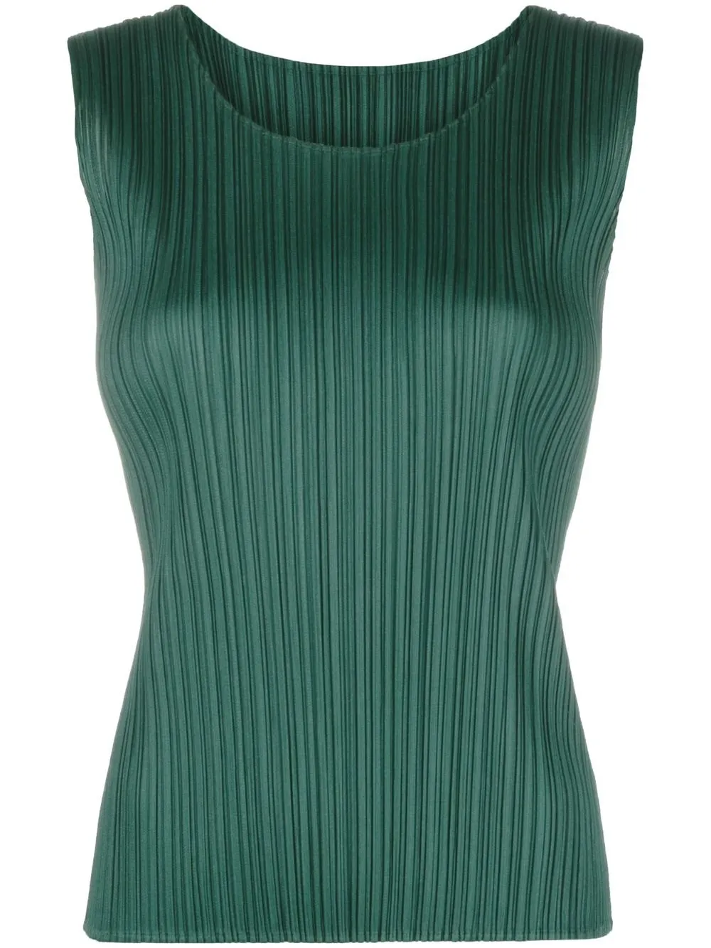 

Pleats Please Issey Miyake pleated sleeveless top - Green