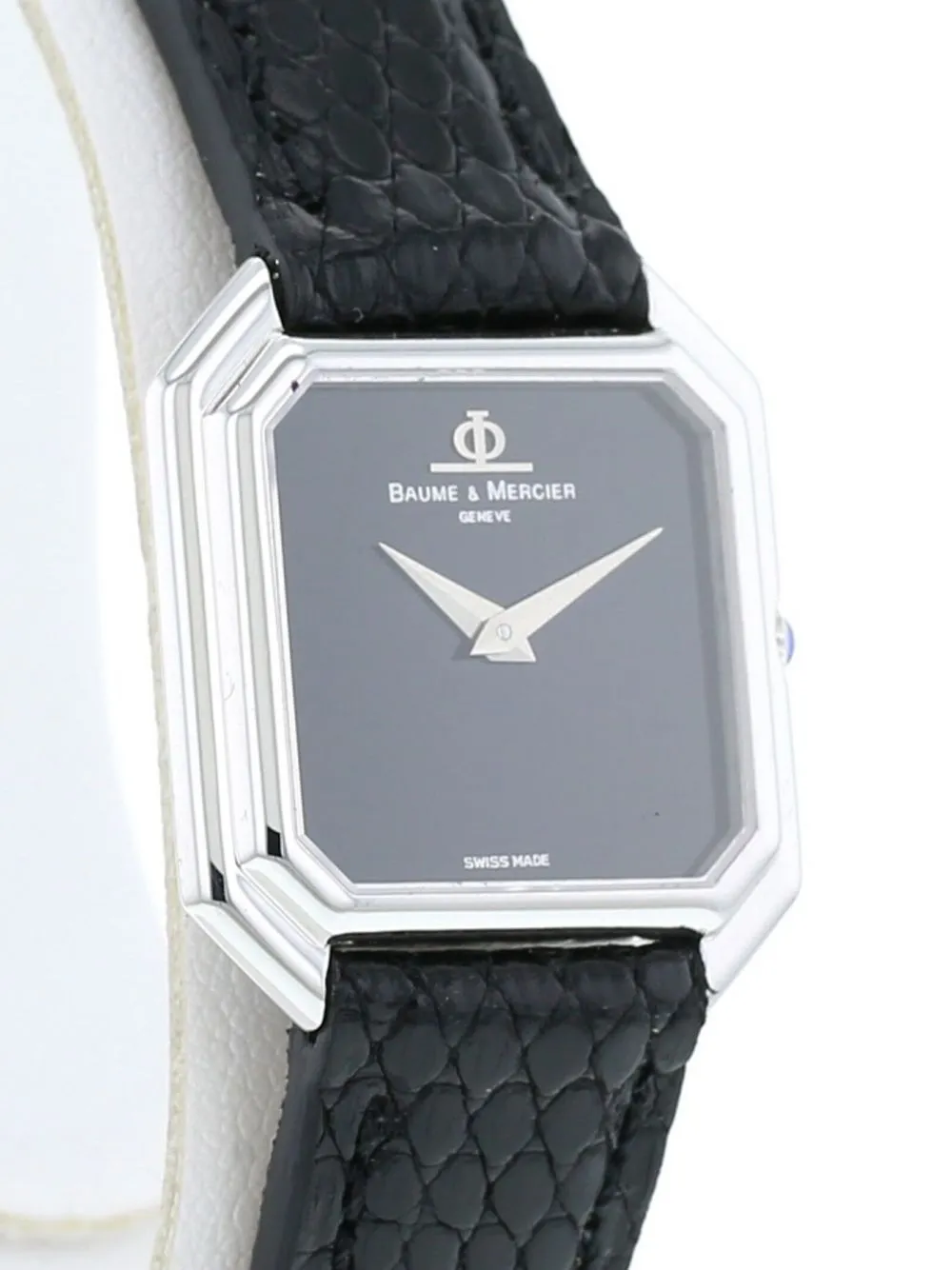 Pre-owned Baume & Mercier 1980  Vintage 20mm In Black