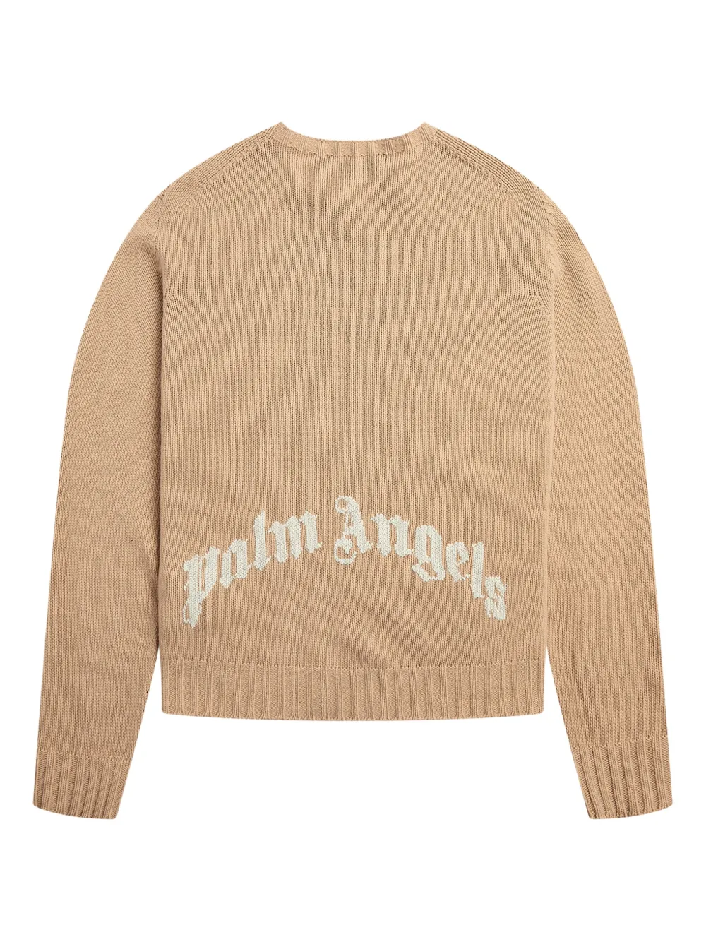 Palm Angels curved-logo Jumper | Neutrals | FARFETCH