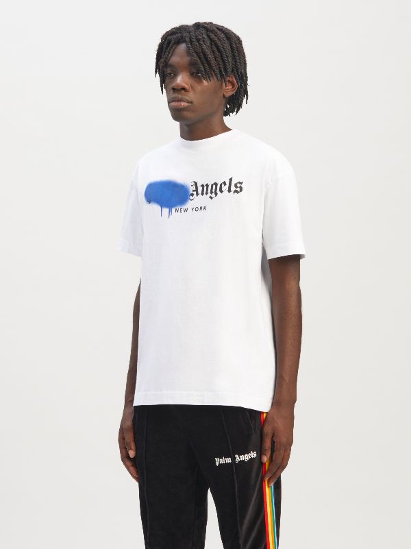 NEW YORK SPRAYED LOGO T-SHIRT - Palm Angels® Official