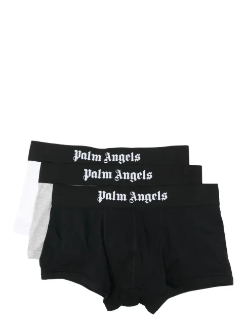 Palm Angels tri-pack logo-waistband boxer set