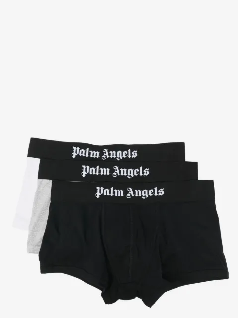 Palm Angels tri-pack logo-waistband boxer set