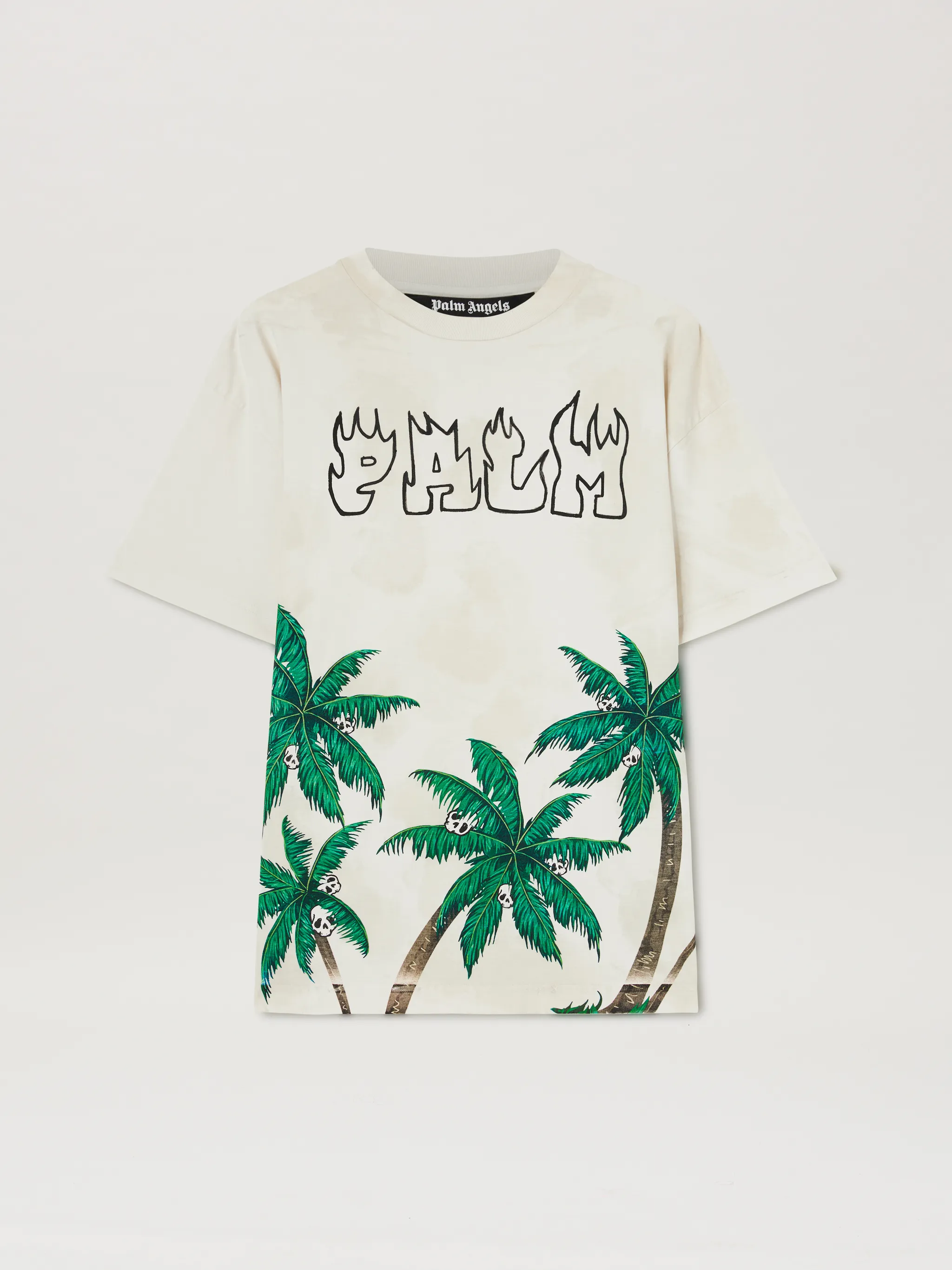 Palms&skull Vintage T-shirt in white - Palm Angels® Official