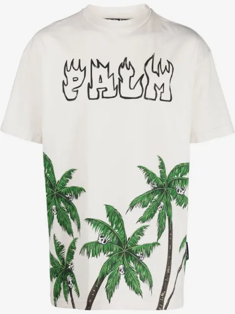Palm Angels palm-print cotton T-shirt