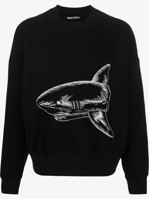 Palm Angels Split Shark crew-neck sweatshirt