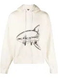 Palm Angels Broken Shark organic cotton hoodie - White