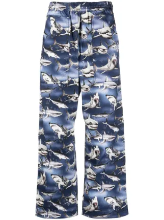 【関税＆送料込み】Palm Angels Trousers Palm Angels logo-print Drawstring Track Pants | Black | FARFETCH