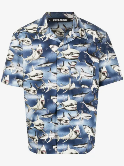 Palm Angels Bowlingshirt met print