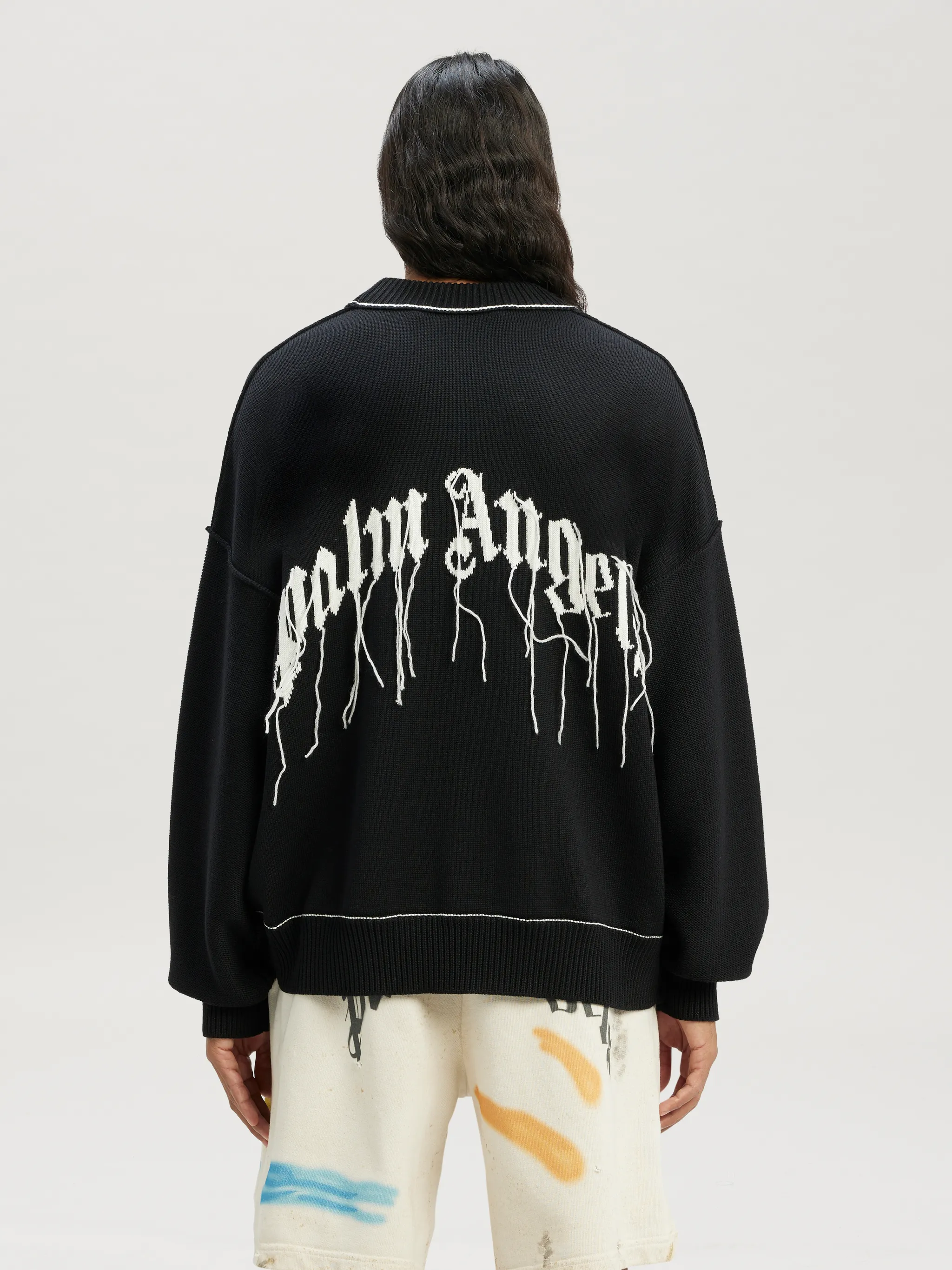 Shark Sweater in black - Palm Angels® Official